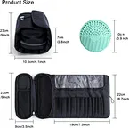Makeup bag with brush holder