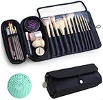 The makeup brush bag was made of high-quality nylon material, durable and water-resistant. The special transparent liner position and brush cover are stain-resistant and easy to clean, you don't have to worry about the remaining powder in the brushes.