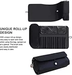 Makeup bag with brush holder